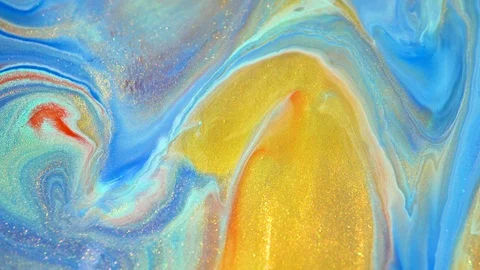 Abstract background from moving multi-colored liquid paints 動画素材 122029291