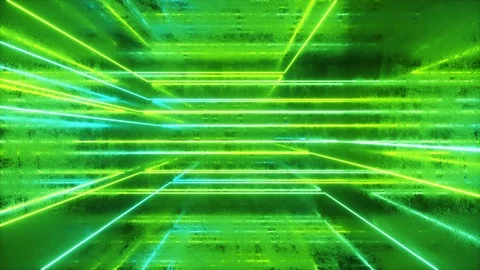 Abstract background, moving neon rays, luminous lines inside the metallic Stock Footage 120877296