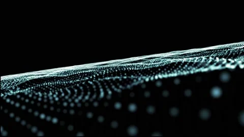 Abstract background with moving particles. Backdrop of bokeh. Stock Footage 136292576