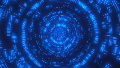 Abstract background with moving through bright circles in red and blue color. 스톡 동영상 116047725