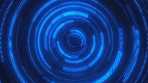 Abstract background with moving through bright circles in red and blue color. 動画素材 116378002