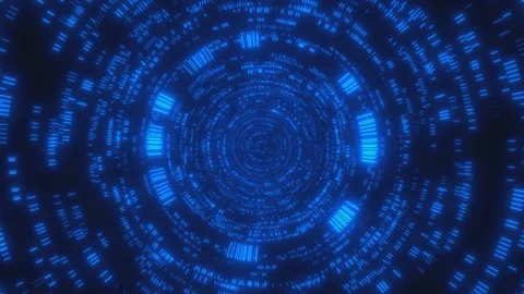 Abstract background with moving through bright circles in red and blue color. Stock Footage 116550324