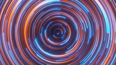 Abstract background with moving through bright circles in red and blue color. Stock Footage 116888003