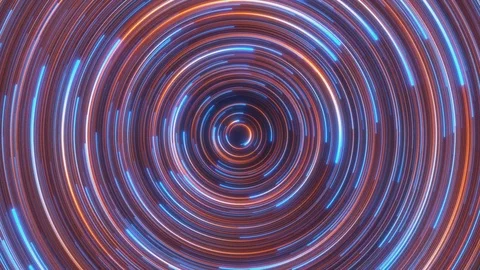 Abstract background with moving through bright circles in red and blue color. Stock Footage 119321645