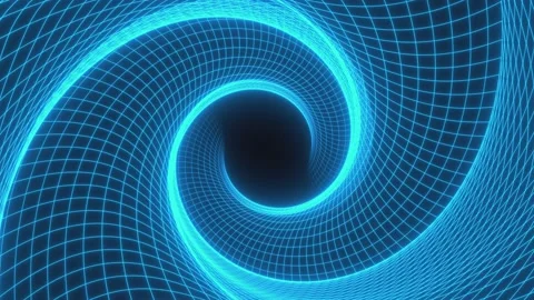 Abstract background. Moving through hyperspace with bright grid in blue color Video stock 147623329