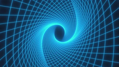 Abstract background. Moving through hyperspace with bright grid in blue color. Stock Footage 171566643