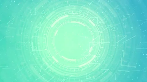 Abstract background of moving UI or HUD circles Stock Footage 165982208