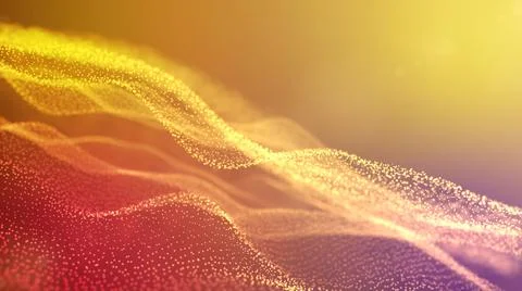 Abstract background with moving wave. 3D rendering illustration. Stock Illustration