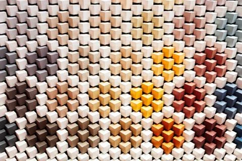 Abstract background of multi-colored cubes 写真素材