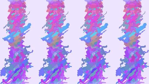 Abstract background, multi-colored futuristic columns, trunks, stalactites,.. Stock Illustration