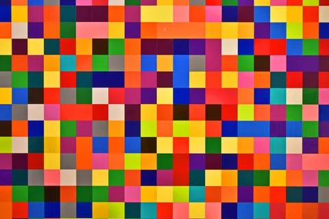 Abstract background from multi-colored geometric shapes. green, pink, red, yello Stock Photos