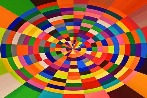 Abstract background from multi-colored geometric shapes. green, pink, red, yello Stock Photos