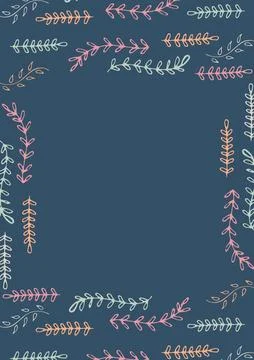 Abstract background of multi colored leaf frame Illustrazione stock