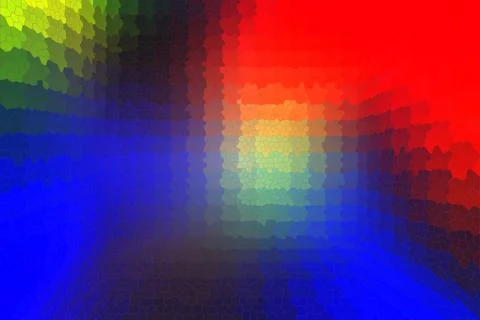 Abstract background, multi-colored mosaic in perspective Stock Illustration