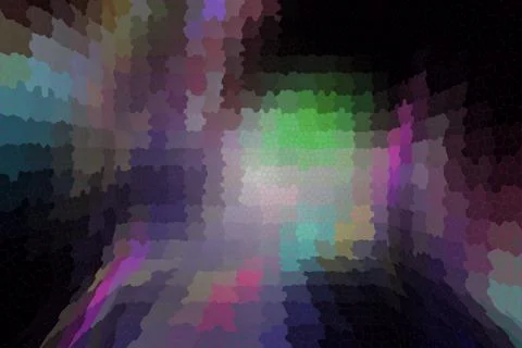 Abstract background, multi-colored mosaic in perspective Stock Illustration