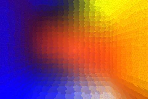 Abstract background, multi-colored mosaic in perspective Stock Illustration