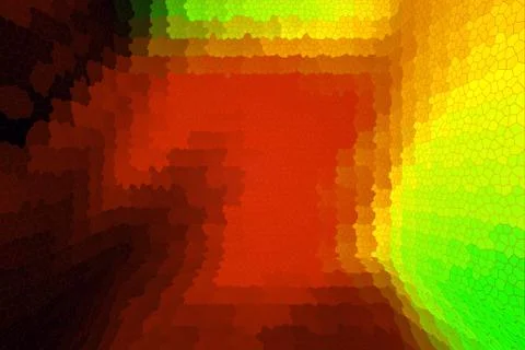 Abstract background, multi-colored mosaic in perspective Stock Illustration