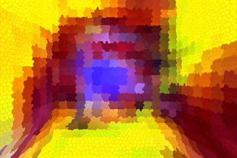 Abstract background, multi-colored mosaic in perspective Stock Illustration