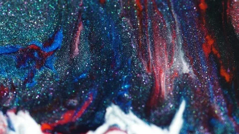 Abstract background from multi-colored moving liquid paints. Macro shooting 库存影片 123292419