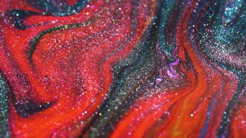 Abstract background from multi-colored moving liquid paints. Macro shooting Video stock 123405370