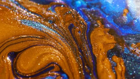 Abstract background from multi-colored moving liquid paints. Macro shooting Video stock 123405403
