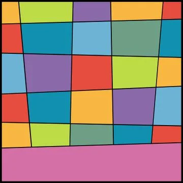 Abstract background from multi-colored squares and rectangles flat icon vector Stock Illustration