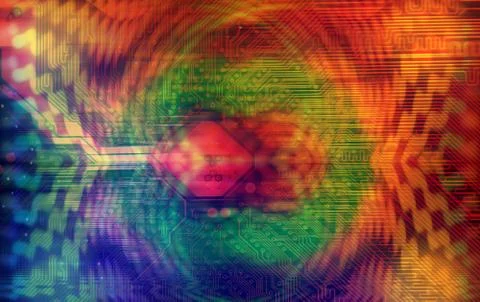 Abstract background multi-tasking digital gadget Stock Illustration