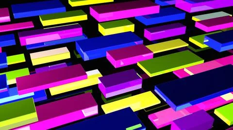 Abstract background. Multicolor geometric shapes. 3d illustration. Stock Illustration