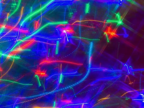 Abstract background multicolor lights with cross filter, crosses Stock Photos