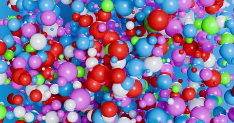Abstract background of multicolor plastic sphere Stock Footage 337039056