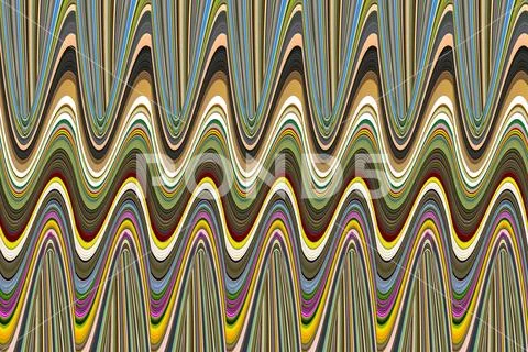 Abstract background multicolor volumetric bending effect sound wave Stock Illustration
