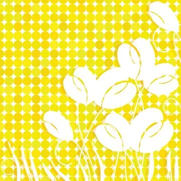 Abstract background with multicolored bright tulip flowers Stock Illustration