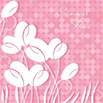 Abstract background with multicolored bright tulip flowers Stock-Illustration