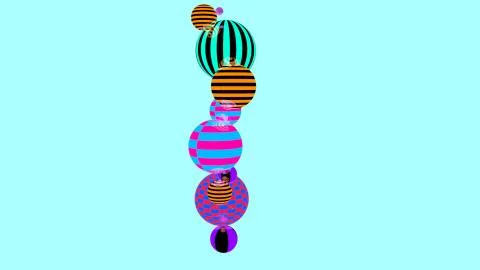Abstract background with multicolored decorative balls Stock Illustration