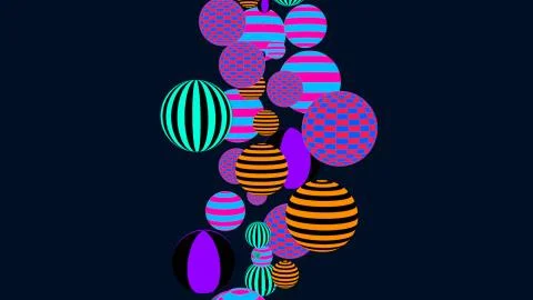 Abstract background with multicolored decorative balls Stock Illustration