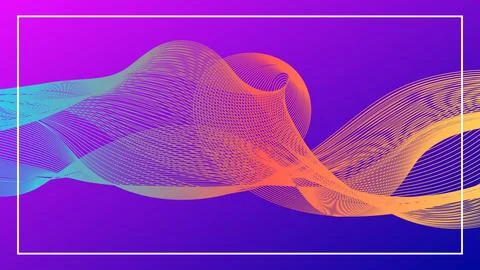 Abstract background with multicolored flow shapes, waves, smoke. Universal .. Illustrazione stock