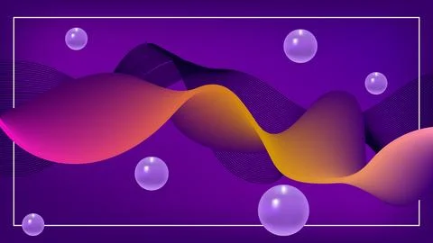 Abstract background with multicolored flow shapes, waves, smoke. Universal .. Stock Illustration