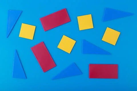 Abstract background with multicolored geometric figures Stock Illustration