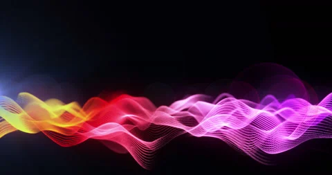 Abstract background multicolored gradient wave of futuristic hi-tech waves do Stock Footage 220769132