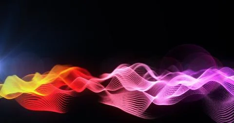 Abstract background multicolored gradient wave of futuristic hi-tech waves .. Stock Illustration