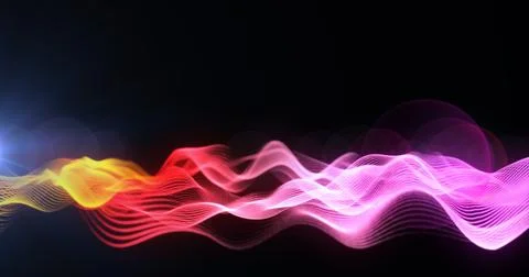Abstract background multicolored gradient wave of futuristic hi-tech waves .. Stock Illustration