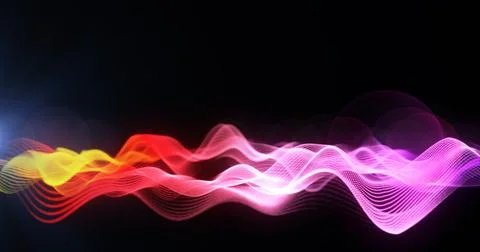 Abstract background multicolored gradient wave of futuristic hi-tech waves .. Stock Illustration