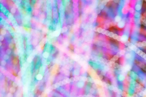 Abstract background of multicolored light trails from moving objects Stock Photos