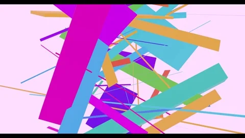 Abstract background multicolored lines Suprematism art looped video Stock Footage 139617945