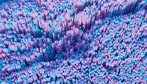 Abstract background of multicolored pixels Stock Photos