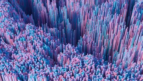 Abstract background of multicolored pixels Stock Photos