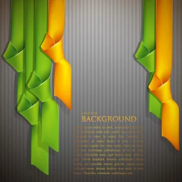 Abstract background with multicolored ribbons Stock Illustration