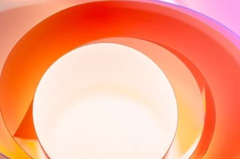 Abstract background of multicolored semicircular elements with gradient in ca 库存照片