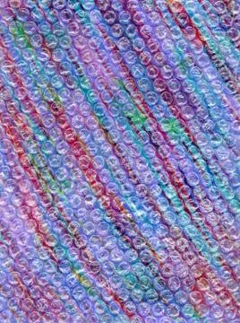 Abstract background with multicolored stripes and bubble wrap. Stock Illustration
