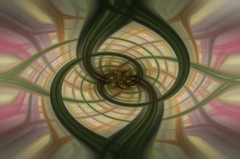 Abstract background with multicolored tangled spiral lines Stock Illustration